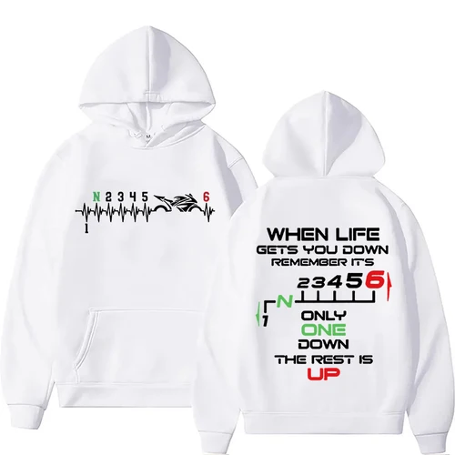 Imagen 2 del producto Nuevo 1N23456 equipo de motocicleta Biker Heartbeat sudaderas con capucha para mujeres hombres Otoño e Invierno Casual deportes señoras Sudadera con capucha Tops