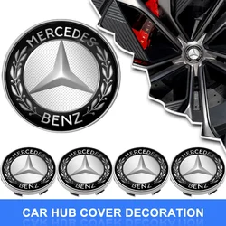 4pc 56mm/65mm Car Styling Wheel Center Hub Cap Sticker Auto Accessories Decals for Mercedes benz W203 W204 W205 W210 W211 W212