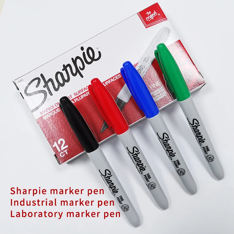 Sharpie Permanent Markers 30001 Quick Drying And Fade Resistant Fine Point Marker For Drawing, Coloring, Poster Marker 12 Count
