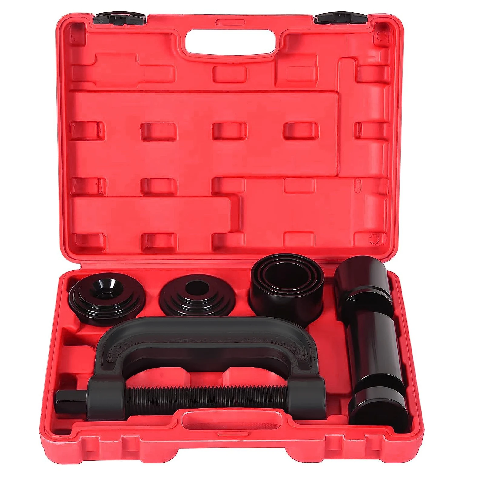 10PCS Heavy Duty Ball Joint Press 4 in 1 & U Joint Removal Tool Kit with 4WD Adapters