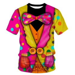 Party Carnival Birthday Short Sleeve Novelty Tee Halloween Cosplay Gothic Men/women T-Shirts Halloween Horror Clown Costume Tops