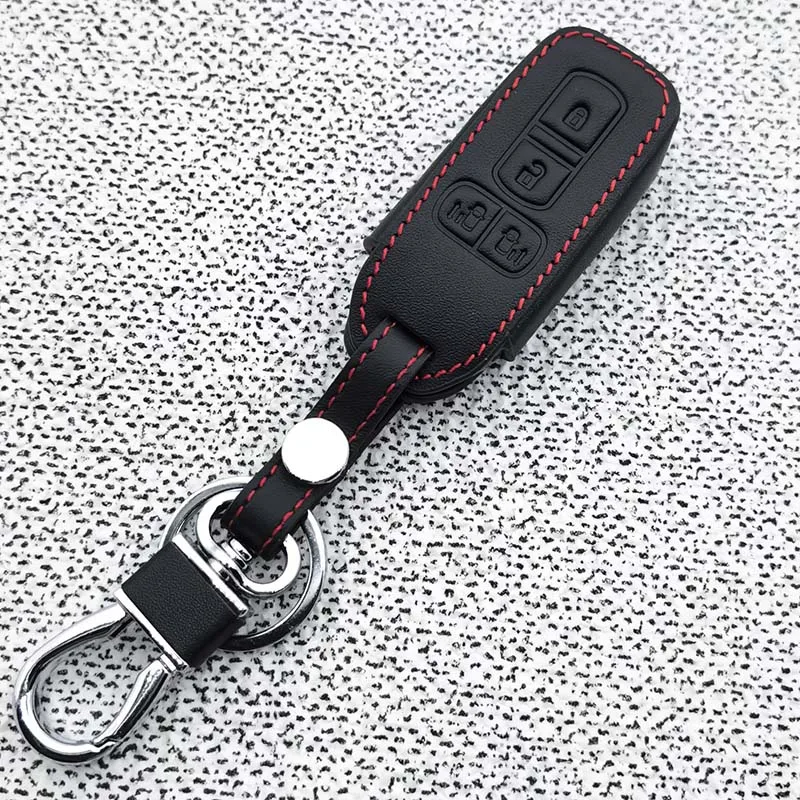 Leather Motorcycle Remote Key Cover Case Protector for Honda N-one N-BOX N Wagon Plus Sliding Doors Keypad Accessories Shell