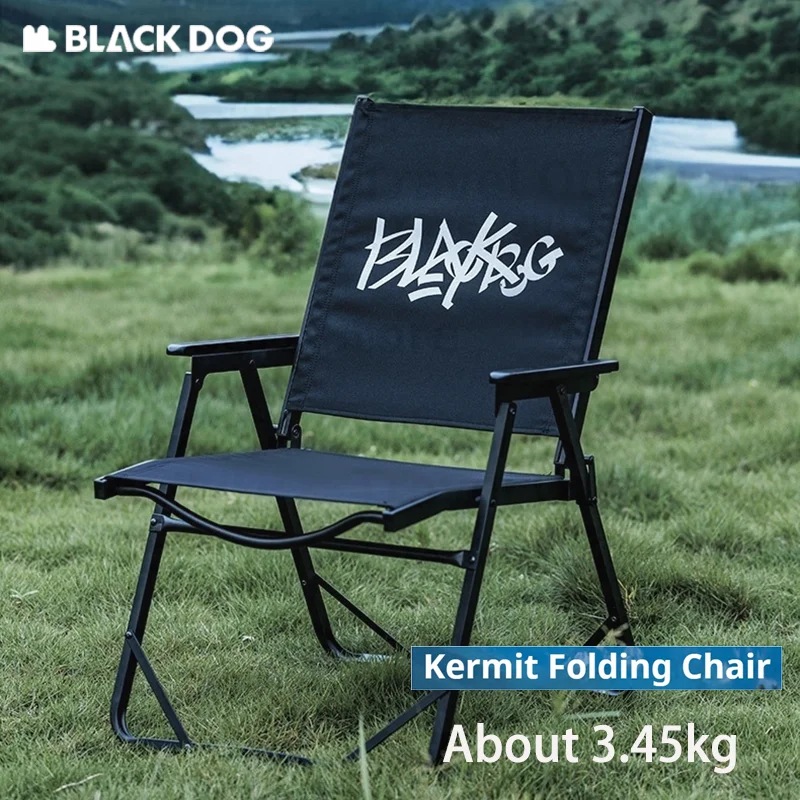 

Naturehike BLACKDOG Outdoor Folding Chair Camping Kermit Chair Portable Carbon Steel 600D Oxford Cloth for Hiking Fishing Beach