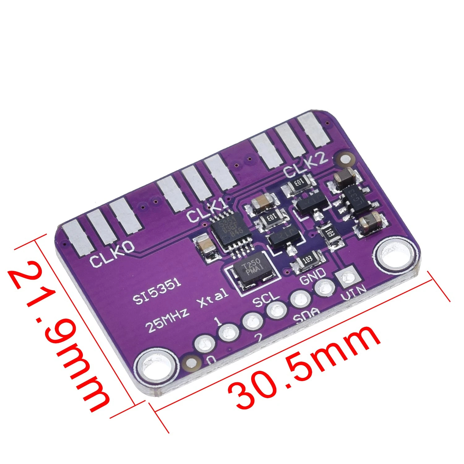 TZT DC 3V-5V CJMCU-5351 Si5351A Si5351 I2C Clock Generator Breakout Board Module Signal Generator Clock 8KHz-160MHz For Arduino image 2