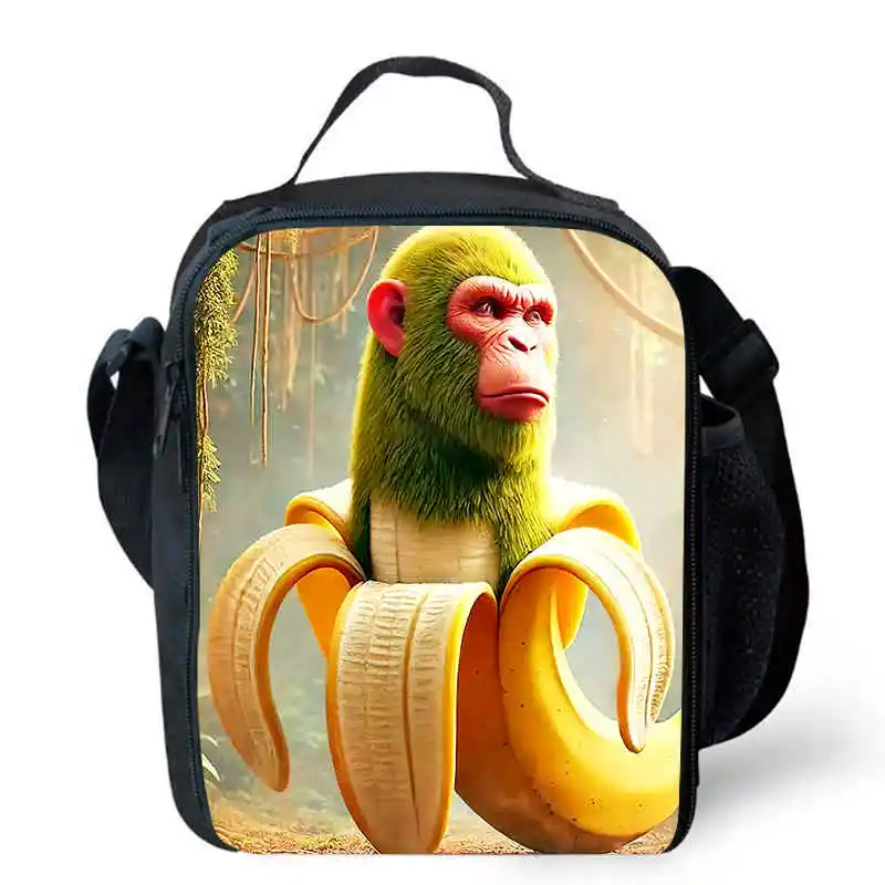 

Lunch bags for Child,Cartoon b-rrain r-ot School Picnic Bags for Girl Boys,Large Kids Insulation Cooler Bags for Aged 4-10 years