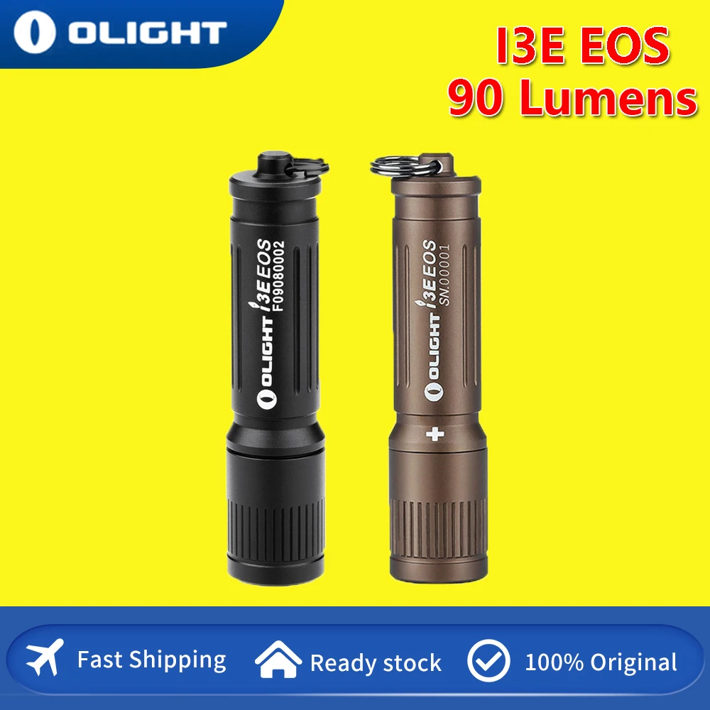 New Olight I3E EOS Black Desert Tan I3 EOS OD Keychain Flashlight 90Lumens AAA Pocket LED Flashlight Christmas Gift