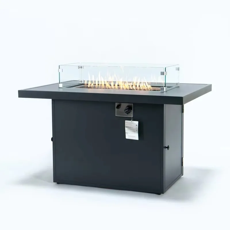 

Прямоугольный садовый уличный алюминиевый камин, мебель, газовый стол для костра