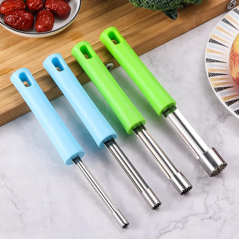 Plastic Handle Stainless Steel Fruit Pitter Kitchen Jujube Apple Seed Remover Household Fruit Core Removing Cooking Gadget