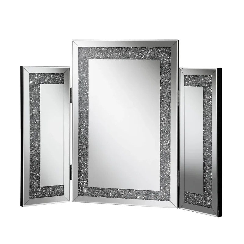European tri-fold mirror modern fashion light luxury household bedroom dresser mirror