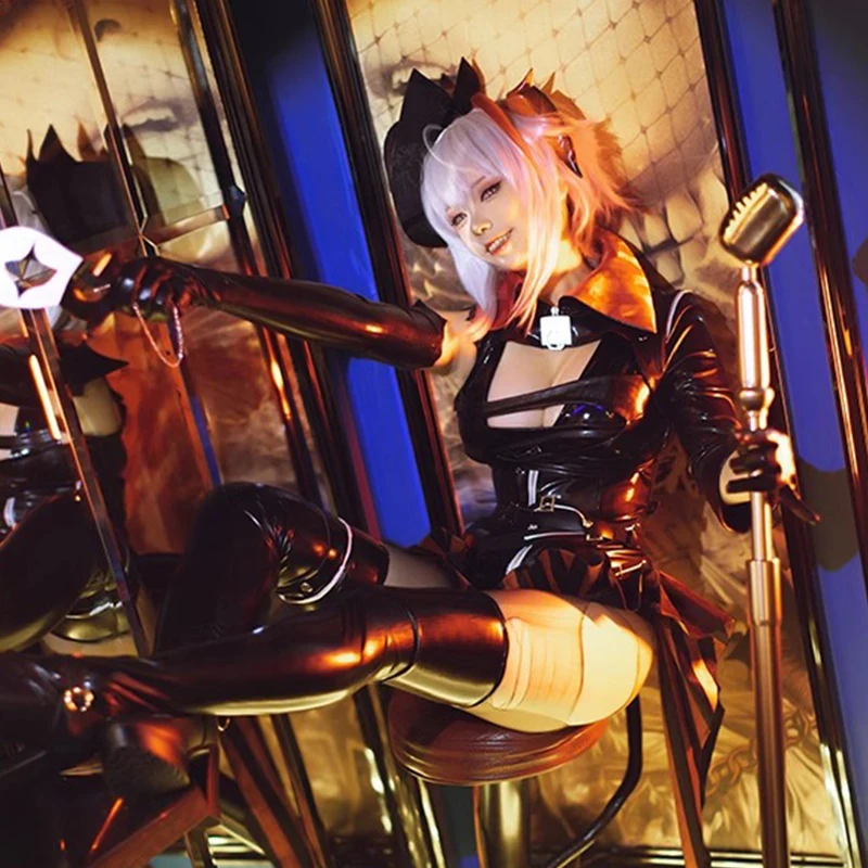 Arknights Wanted W Cosplay Costume Arknights W AMBIENCE SYNESTHESIA Cosplay Horns Women Halloween Roleplay Outfit Woman costumes