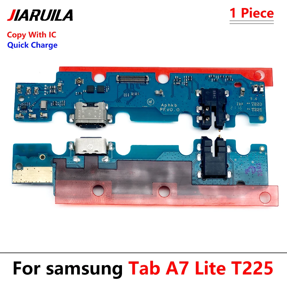 Conector de base de carga USB para Samsung Tab A7 Lite T220 T225, placa de puerto, Cable flexible