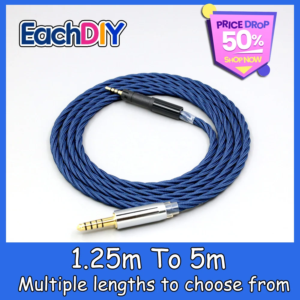 

99% Pure Silver OCC Graphene Alloy Full Sleeved Earphone Cable For Sennheiser HD599 HD569 HD 560S HD559 hd560s LN008582