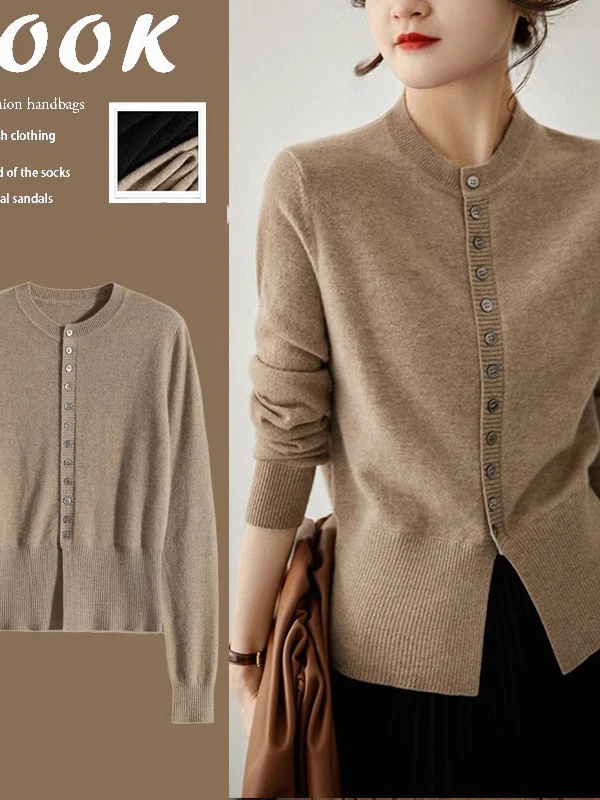 

Women's Camere Knitted Open Cardigan Soft Gentle Sle Autumn Winter High End Feeling Tagl Tailend Single