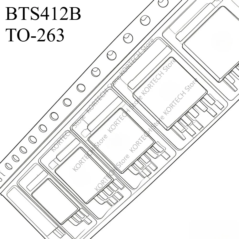 10PCS/LOT BTS412B2 BTS412B TO-263 SMD power switch regulator driver IC intelligent high voltage bridge