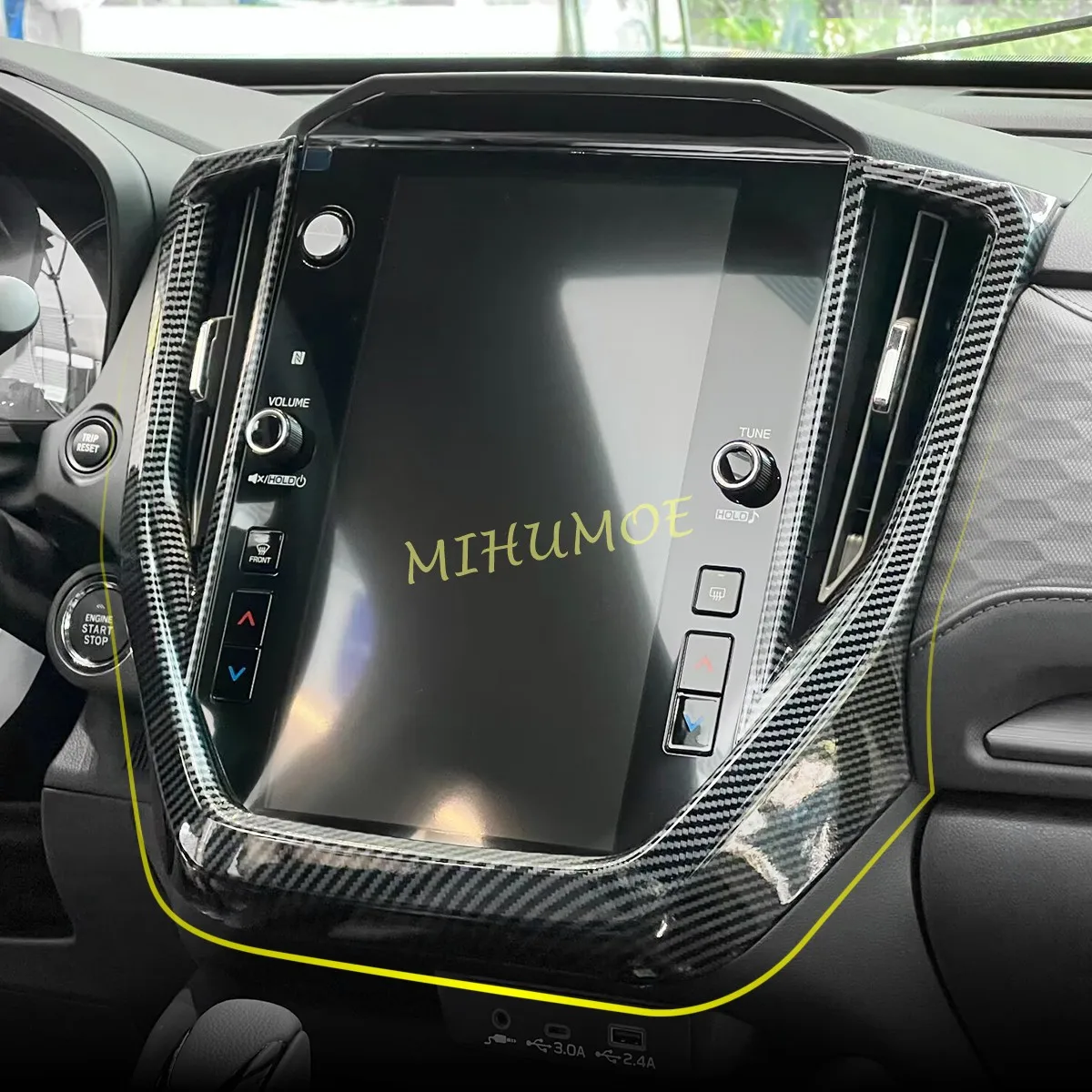 

Мультимедийный дисплей центральной консоли, накладки на вентиляционное отверстие для Subaru Forester 2025 2026, углеродное волокно