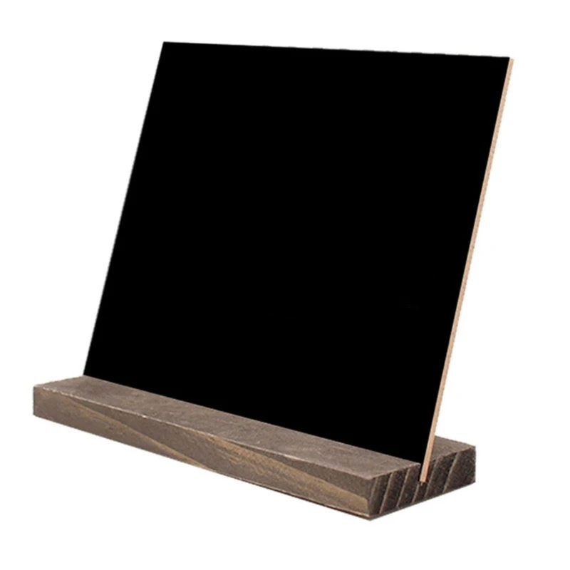 Reusable  Desk Sign Blackboard Single-side Blank Sign Holder for Office Home JIAN