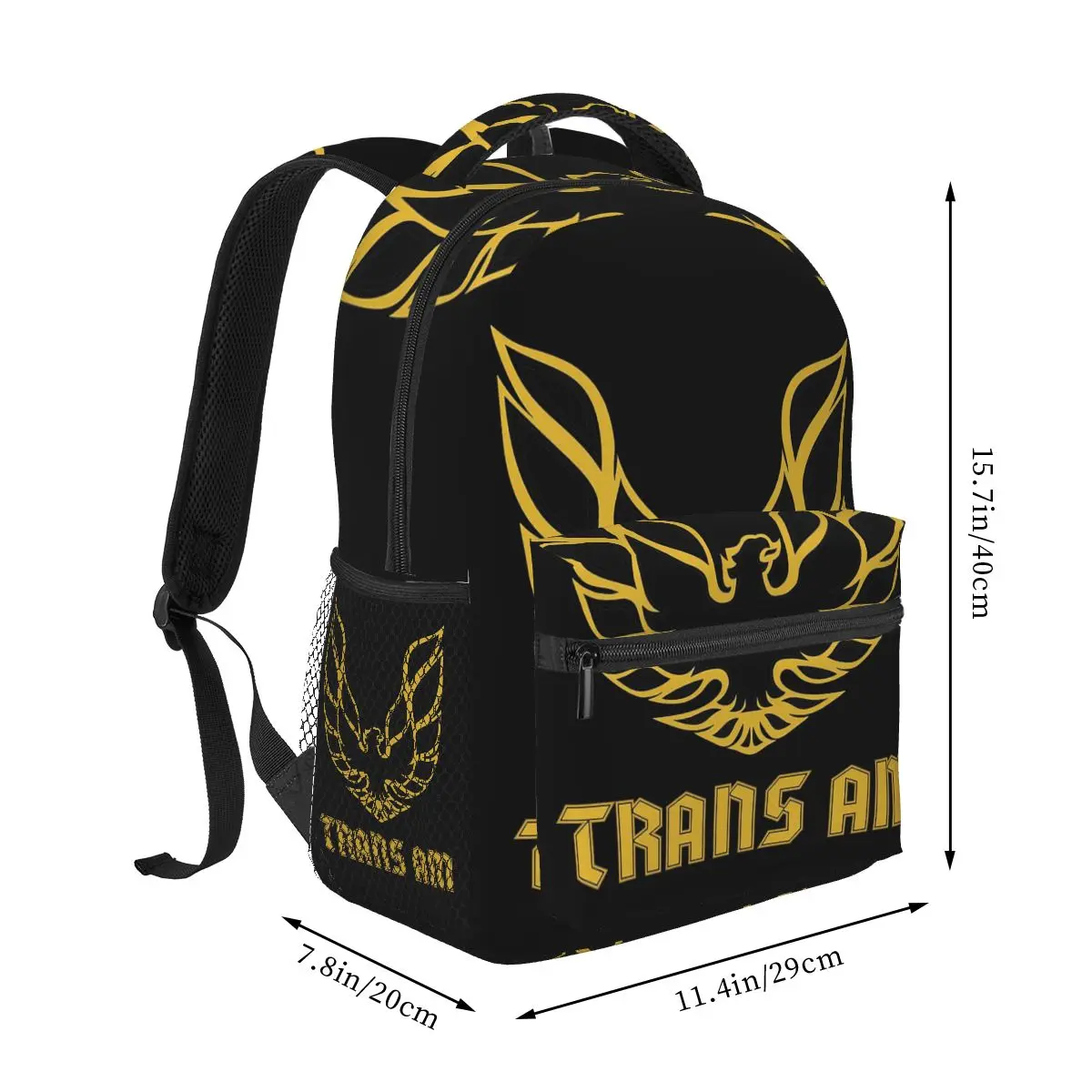 Trans Am Firebird Bandit Golden Backpack Hot Sale Daypack Large Capacity Kids BookBag School Bag Shoulder Bags for Men Women