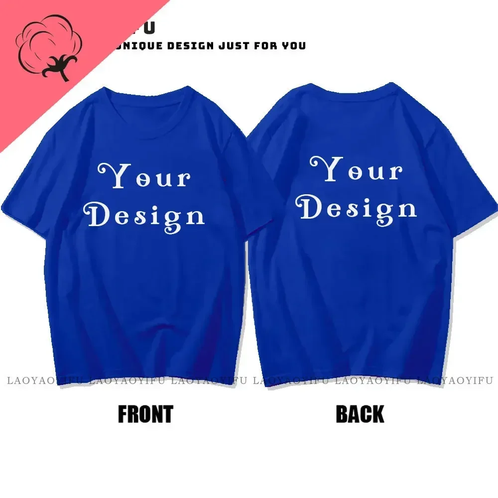 2026 Cotton Customized Printed Leisure T Shirt Harajuku Tee DIY Your Like Photo T-shirt Fashion Custom Men\'s Tops Tshirt