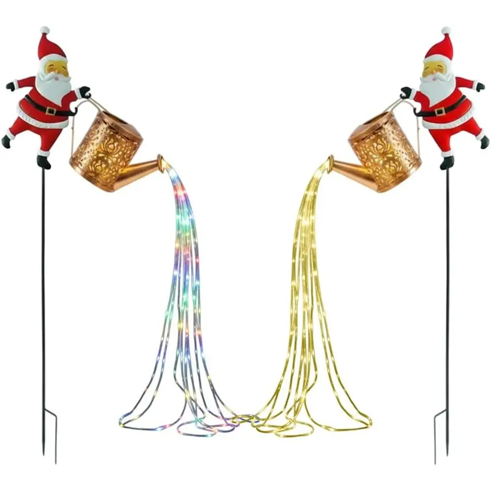 

Светильники в форме чайников, украшения для газона в виде Санты, лампы-лейки, винтажные садовые рождественские фонари (ассорти)