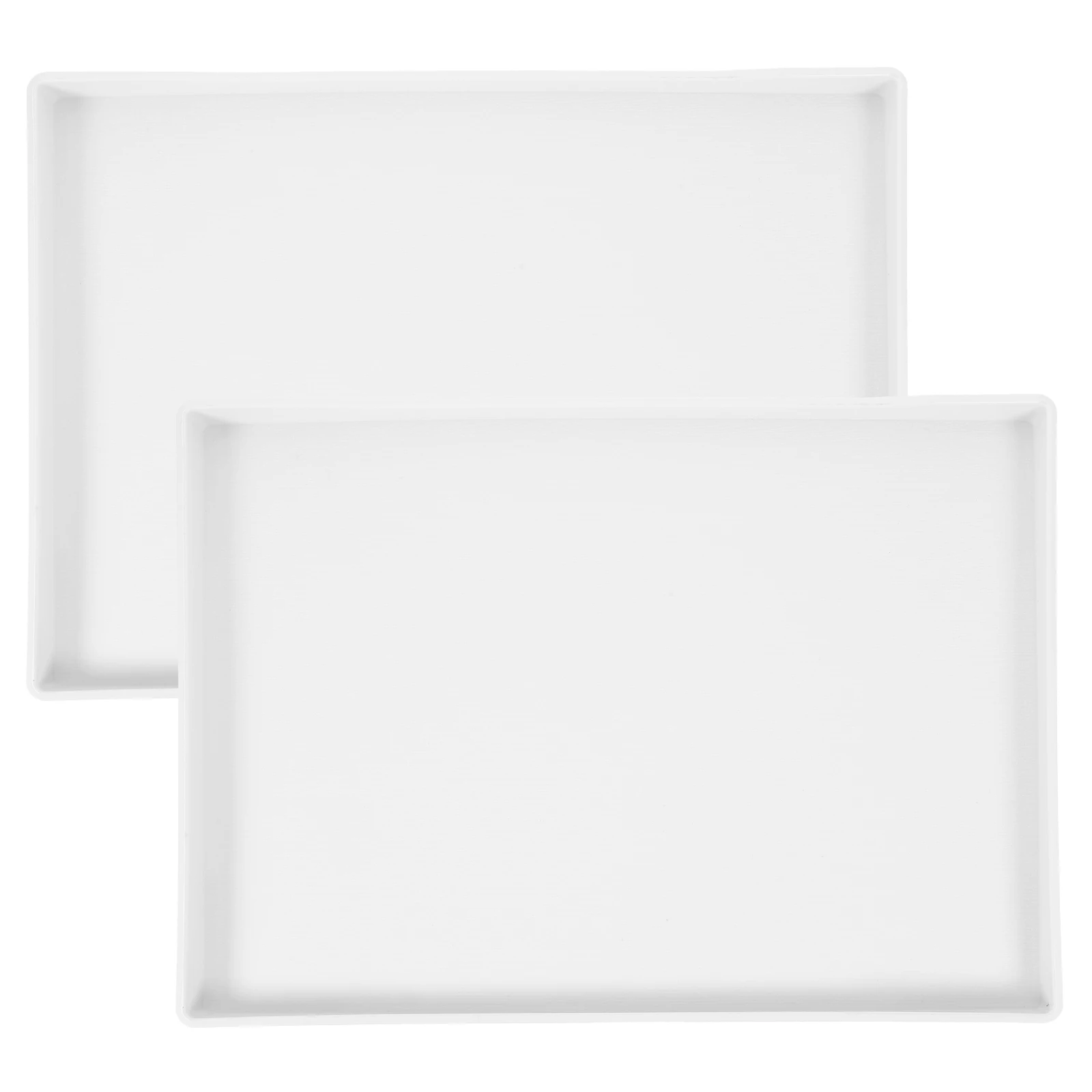 

2Pcs Thickened Serving Tray Non Slip Rectangular Snack Dessert Fruit Plate Food Platter Home Party Appetizer Tray