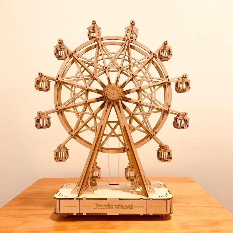 

Kids Science Toy Ferris Wheel Technology Gadget Physics Wooden 3D Puzzle STEM Kit Learning Educational Toys for Children