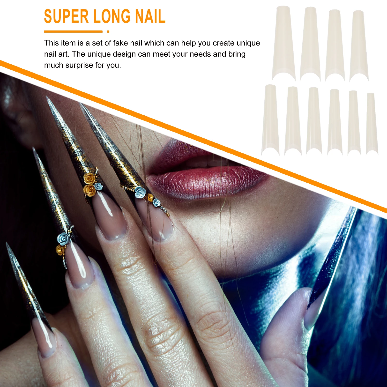 

500 Pcs Armor Fake Nails Covers Abs Press on Toenails Artificial Fingernails