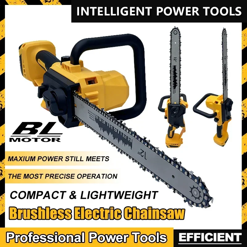 

Fit Dewalt Brushless Chainsaw 12 Inch with Auto Oiler Cordless Electric Saw for Tree Cutting & Logging Wood Cutting
