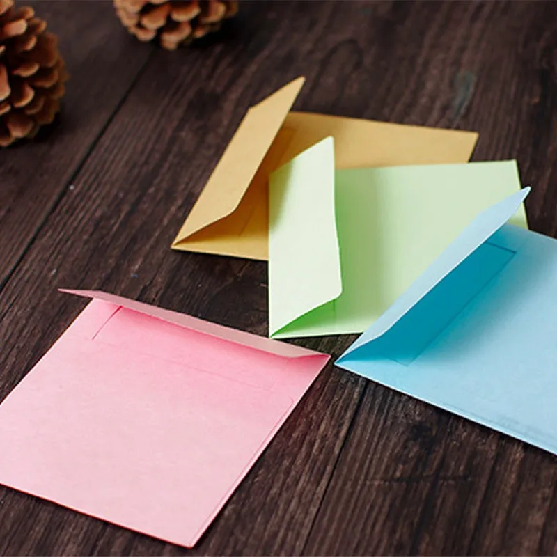 Mini Enveloppe Carrée en Papier Kraft de 10x10cm, Fournitures de Bureau pour Étudiant et Anniversaire, 20 Pièces