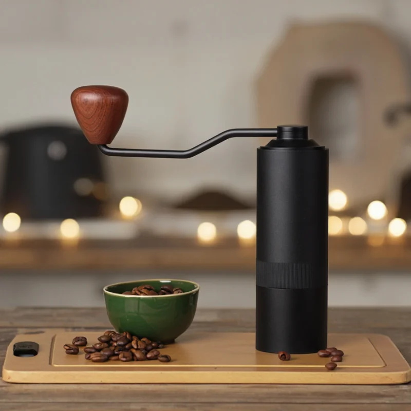 

Kingze Coffee Accessories Tools Espresso Coffee Maker Adjustable Machine Hand Crank Portable Coffee Bean Grinder Mill