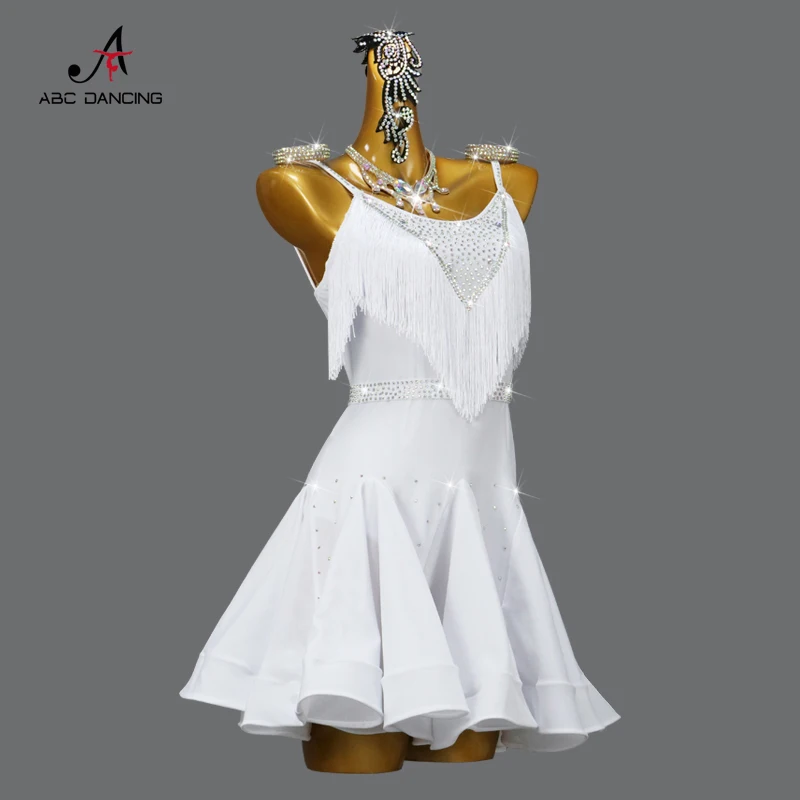 Stage Costume Women Latin Dance Dress Dancewear Top Line Clothes Girl Samba Outfit Skirt New Standa Ballroom Practice Customized