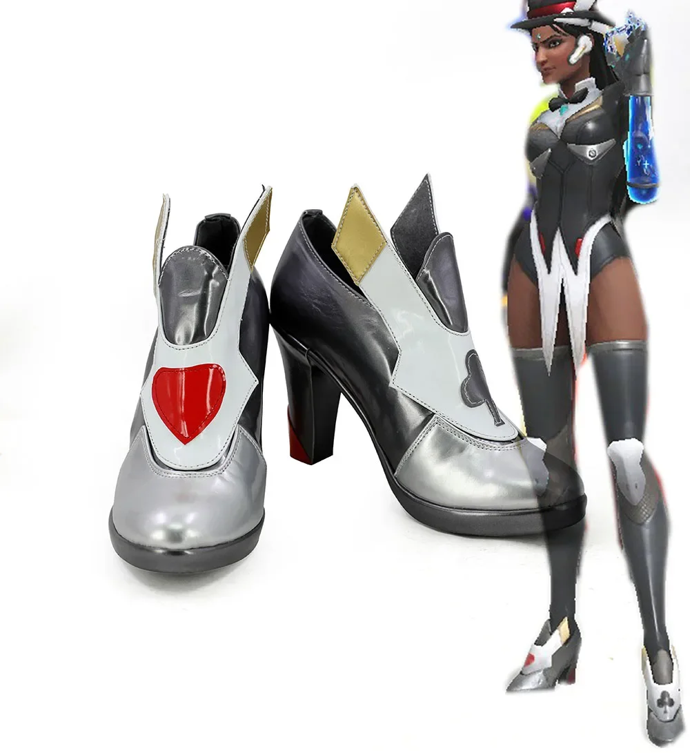 

Hot Game OW Symmetra Satya Vaswani Cosplay Boots Shoes Custom Made Halloween Wear