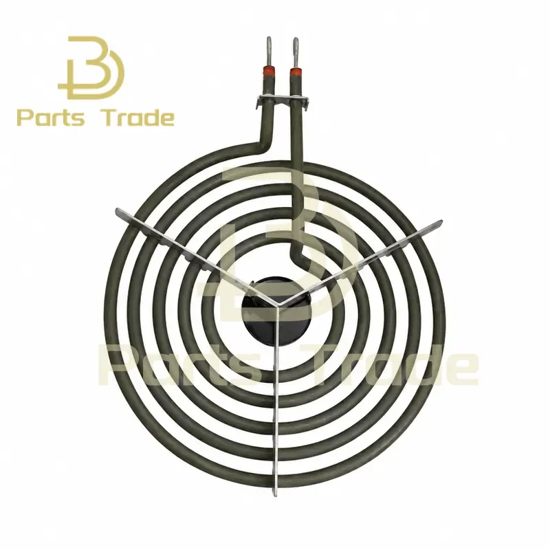 for 2100W 230V 8 Inch 5 Turns Heating Element Surface Burner 5 Coils Pancake Shape Heater Tube with Tripod Back Size Flat