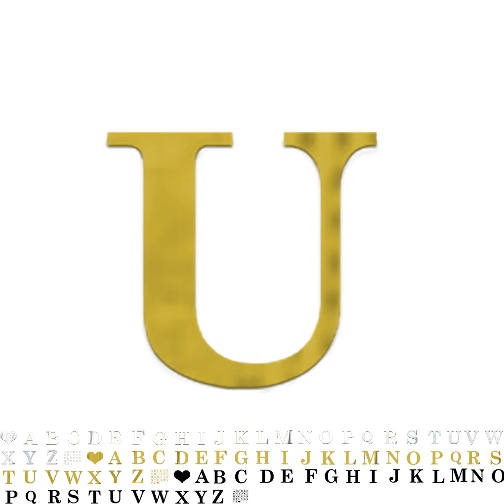 Pegatina de espejo con letras en inglés, calcomanías con espejo del alfabeto acrílico 3D, papel tapiz para decoración del hogar y habitación DIY