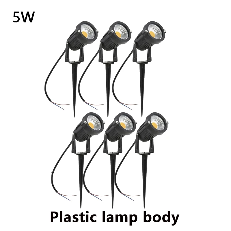 4-10 sztuk lampa trawnikowa lampy ogrodowe LED Outdoor Waterprof 220 v110v12v24v 5W krajobrazowy Spike żarówka ścieżka ogrodowa lampa trawnikowa reflektory punktowe