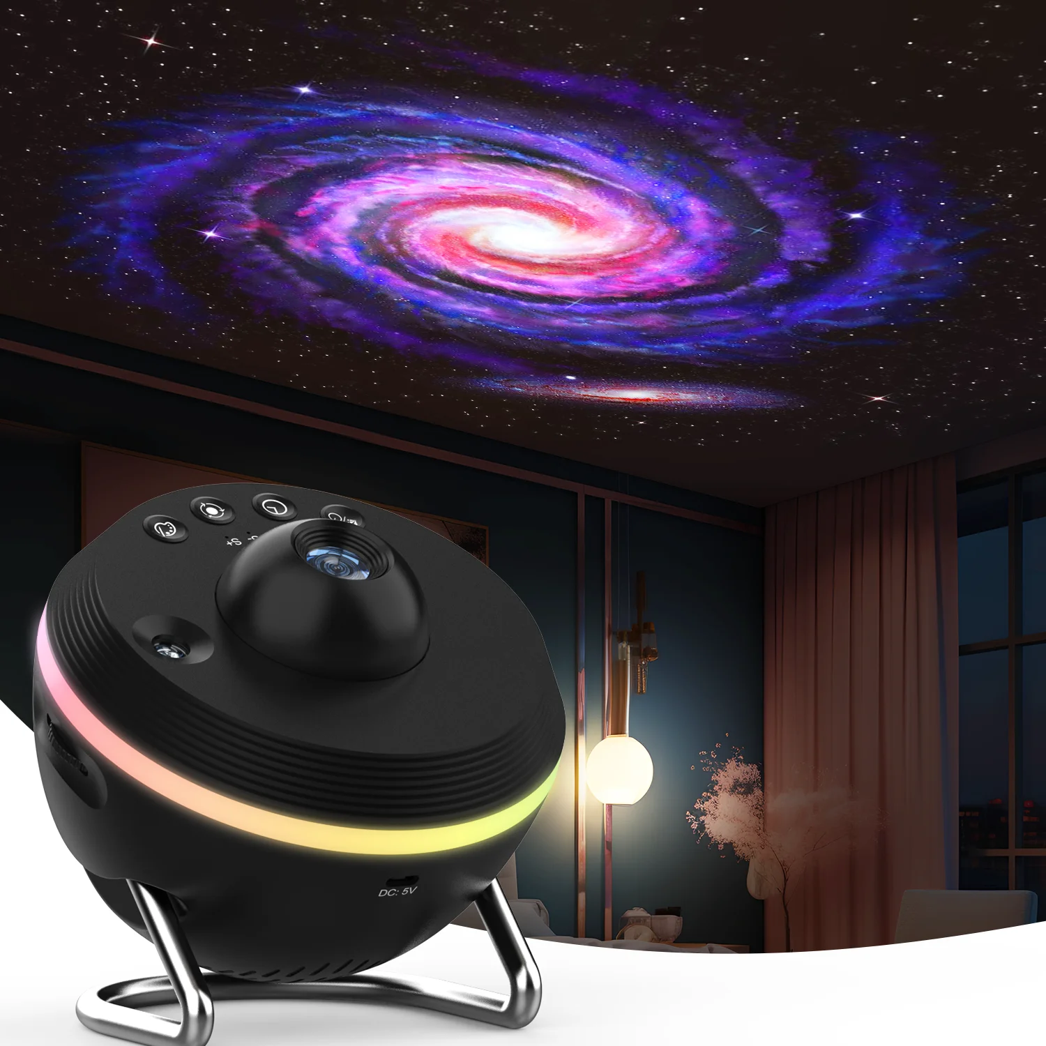 2024 Newest 13 In 1 Planetarium Sky Projector Lamp With Dynamic Meteor Galaxy Star Projector,360 Degree Rotation Night Light