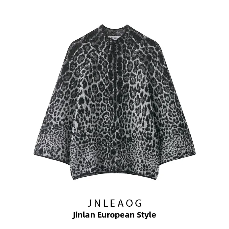 

Faionable Wide Sve Knitted Sweater for Women Autumn New Sle Versatile Design Polyester Fiber Long Sve Crew Ne