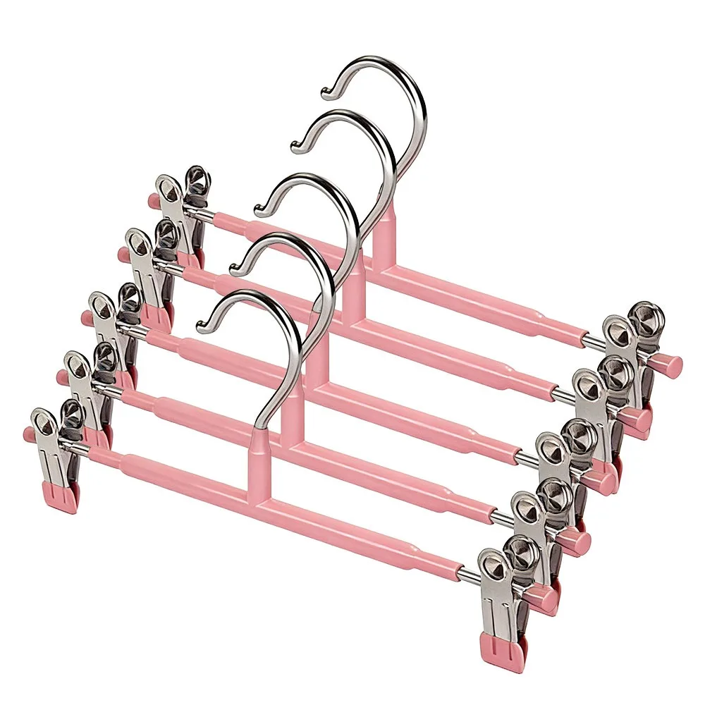 

Durable Adjustable Pants Hangers with Clips Non-Slip Windproof Clothes Clip No Trace Trousers Hanger