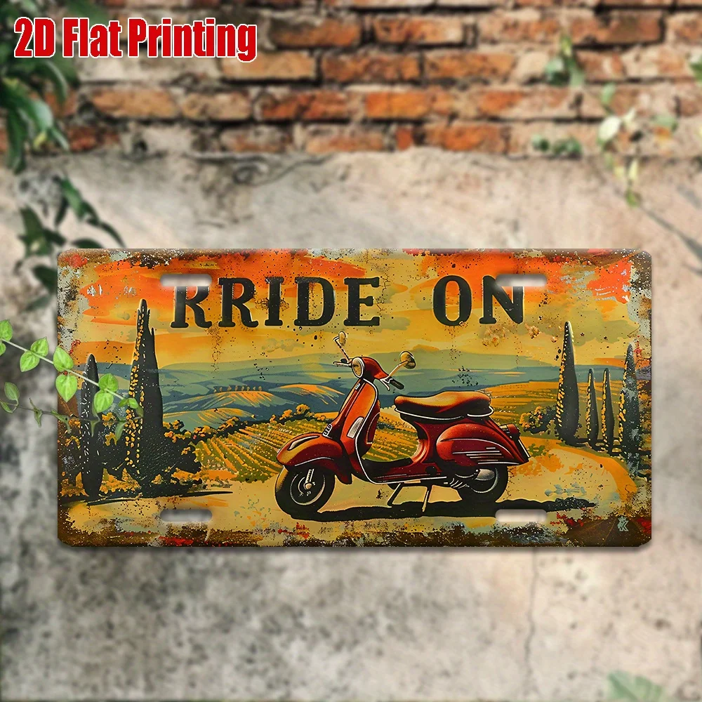 Printing, , Vintage Metal License Plate, Outdoor Wall Decoration , 