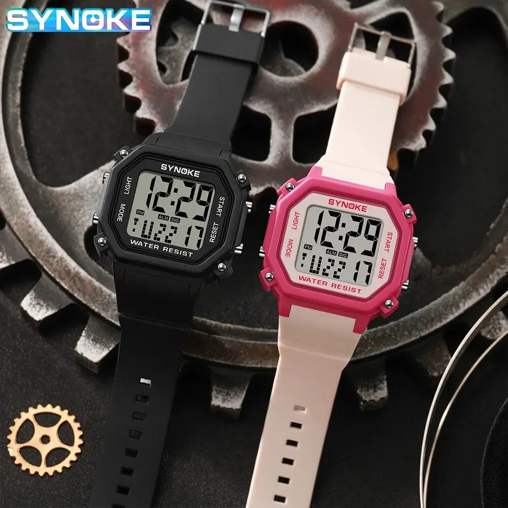 SYNOKE studente orologi digitali uomo sport cronografo luminoso impermeabile Lady orologio da polso militare elettronico Relogio Masculino