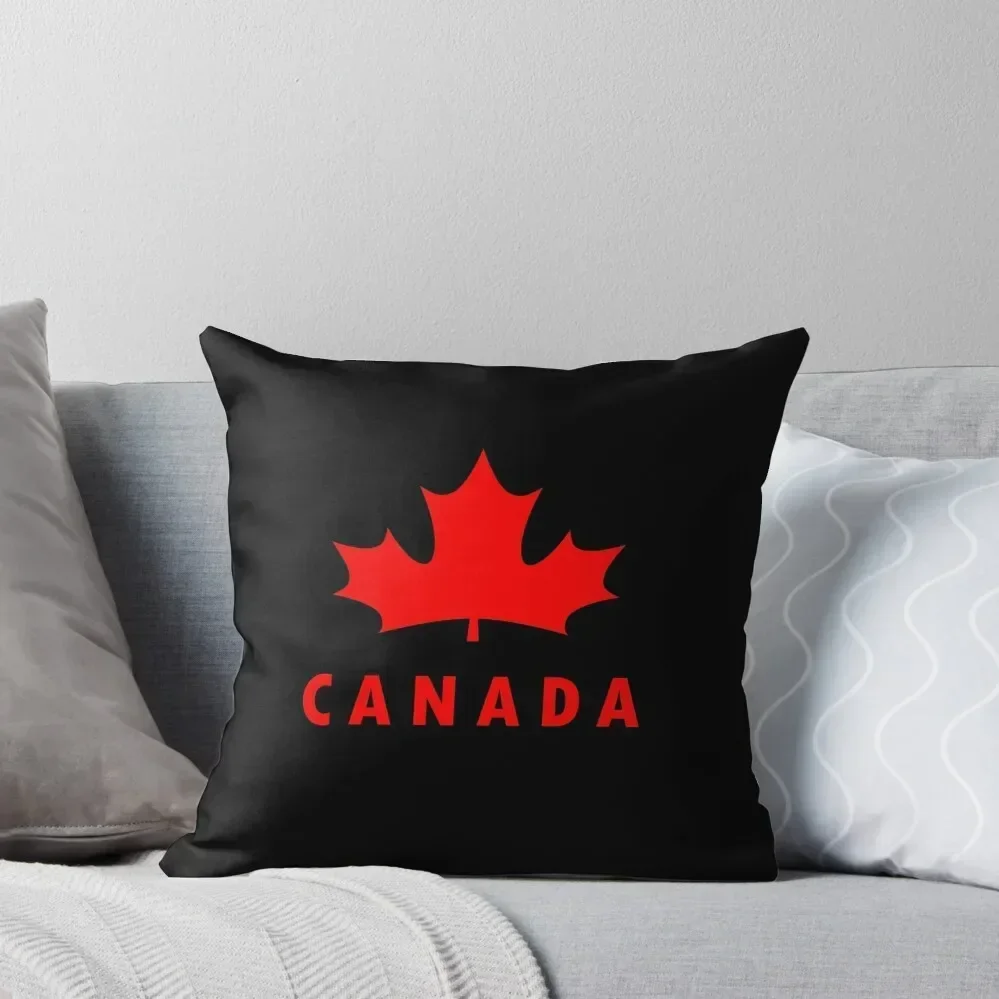 Red Canada Maple Leaf Throw Pillow Throw Pillow Pillowcases For Pillows pillow