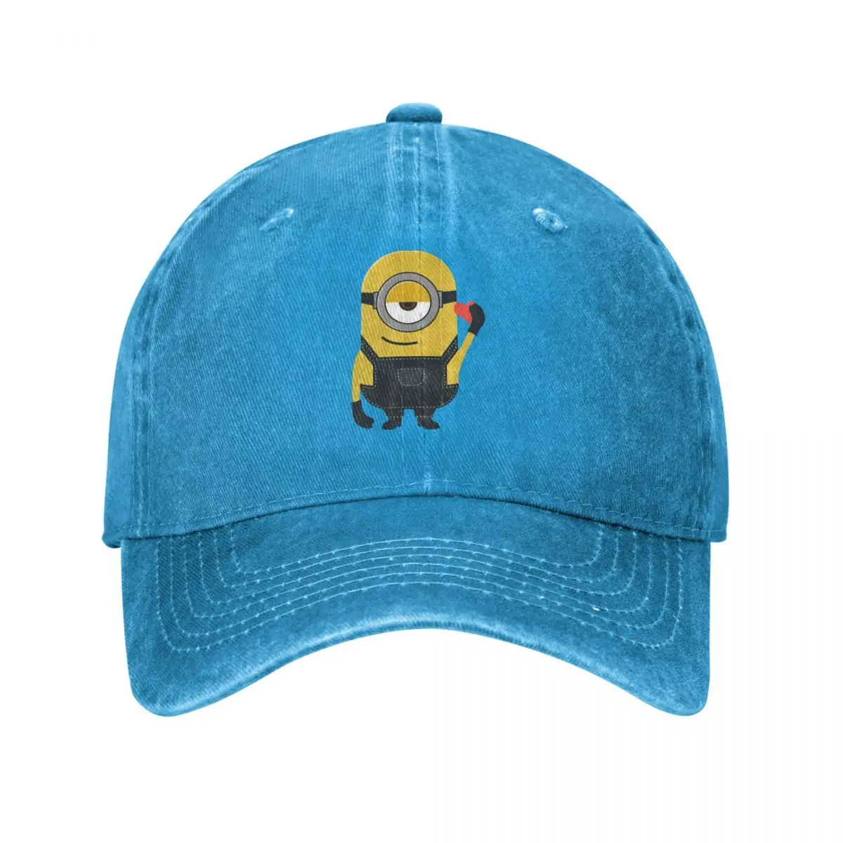 Nieuwe Gewassen Denim Hoeden Minion Love Baseball Caps Vintage Outdoor Hoofddeksels