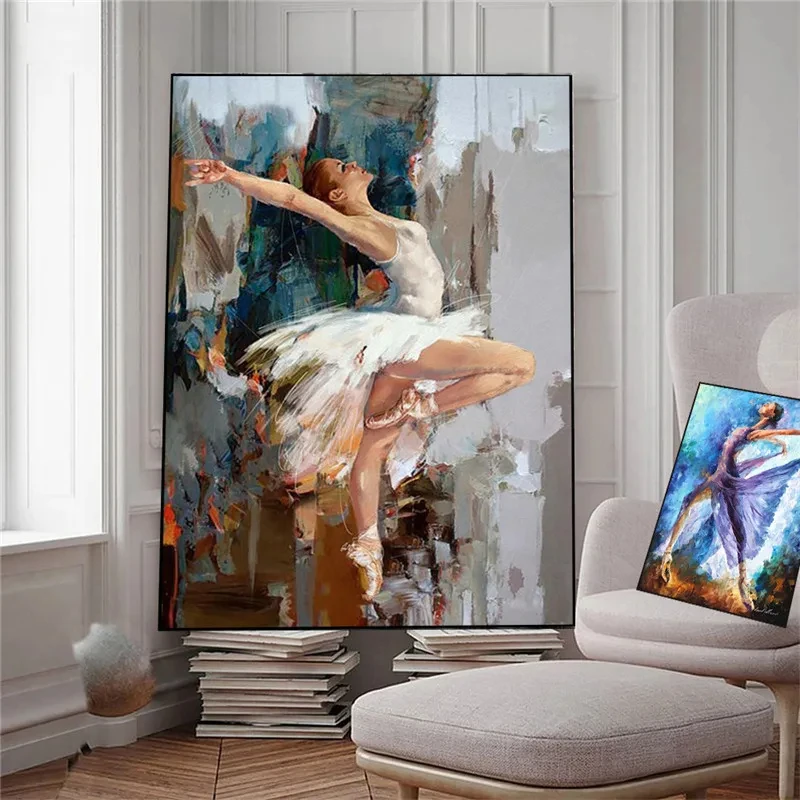 Fashion Ballet Dancer Canvas Painting Ballerina Printings Girls Posters Picture Figure Painting Wall Art Modern Home Decoration