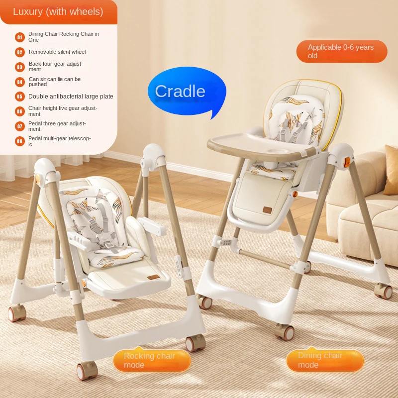 Baby Dining Chair Collapsible Multifunctional Children Portable Baby High Seat Chair Household Learning Sit 2 in1 for Baby