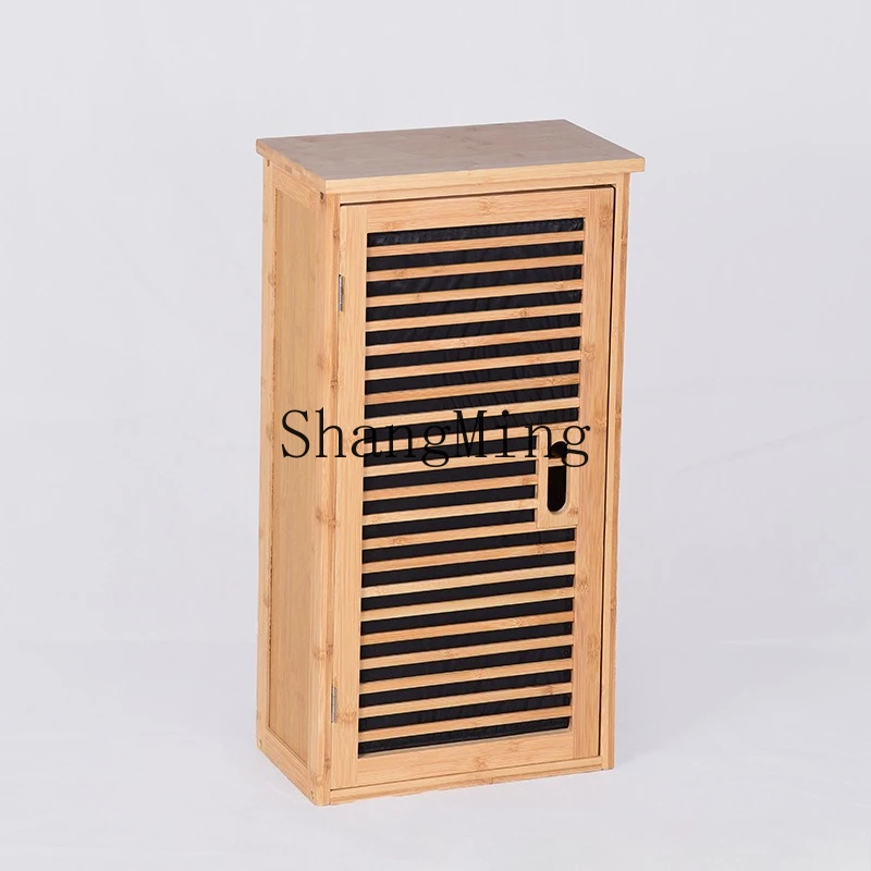 SM multifunctional bamboo wall cabinet can be floor-to-ceiling household bedroom bathroom wall storage wall cabinet