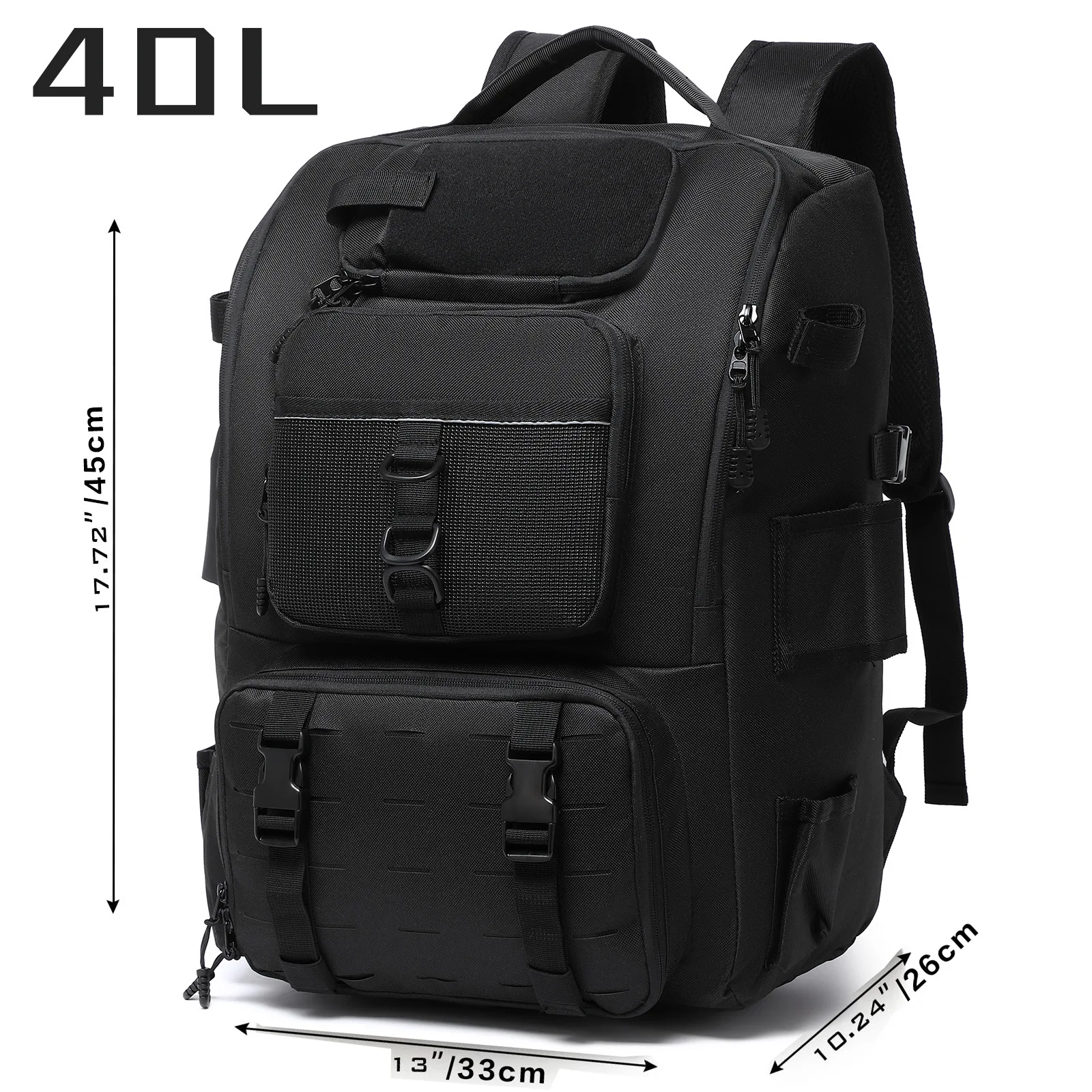 

Fishing Backpack with Rod Holders Multifunctional Fish Tackle Rucksack Lure Organizer Storage Bag Outdoor Hiking Hunting Bagpack
