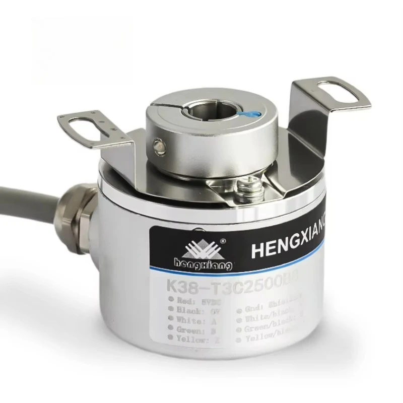 K38 38mm Hollow Shaft 5V 32768PPR IP50/IP65 Square Wave Output Sensor Encoder. Optical Rotary Encoder