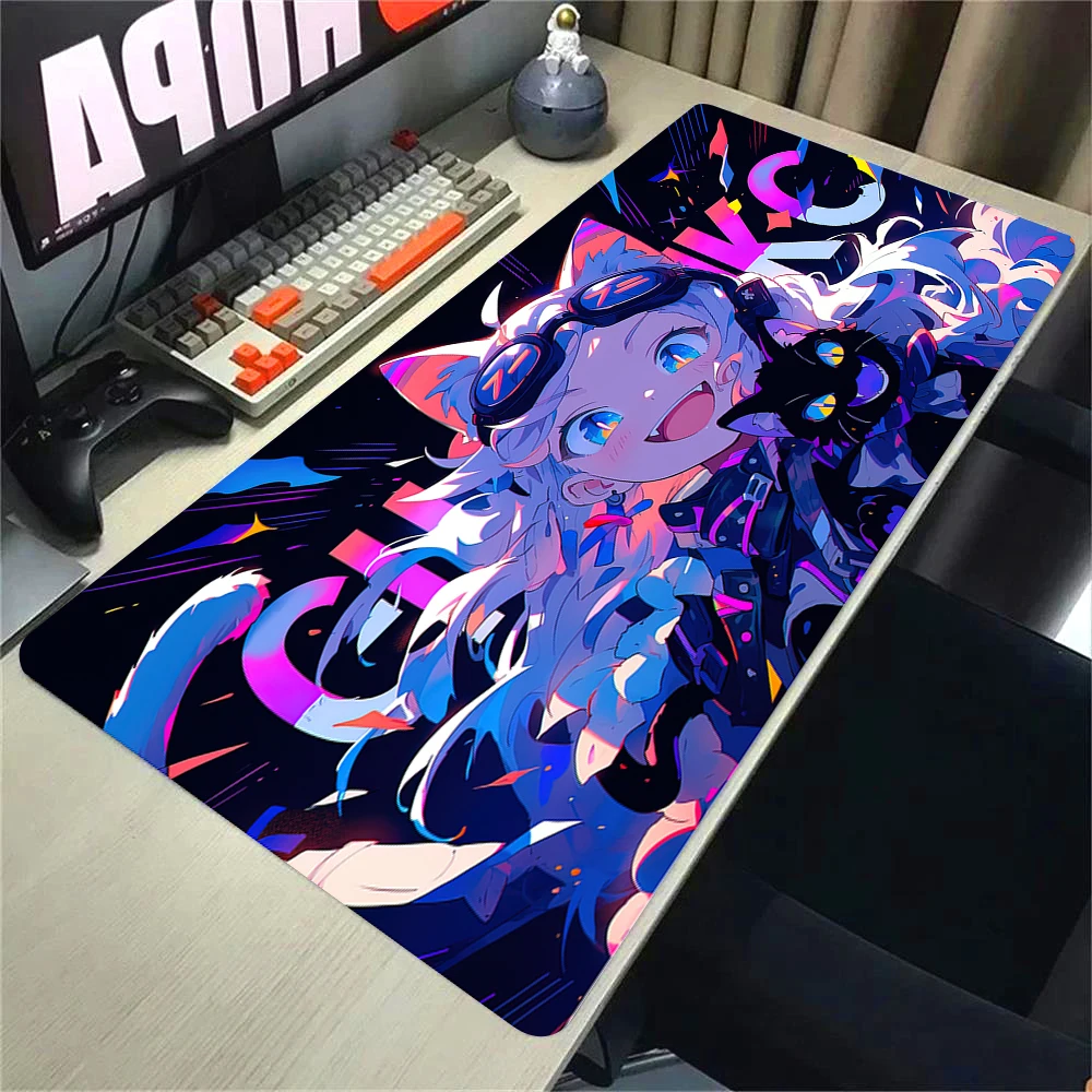 Kawaii Girl CAT Mousepad 80x30cm XXL Office Computer Desk Mat Pc Keyboard Big Cute Cat Mouse Pad Laptop Cushion of Girls Bedroom