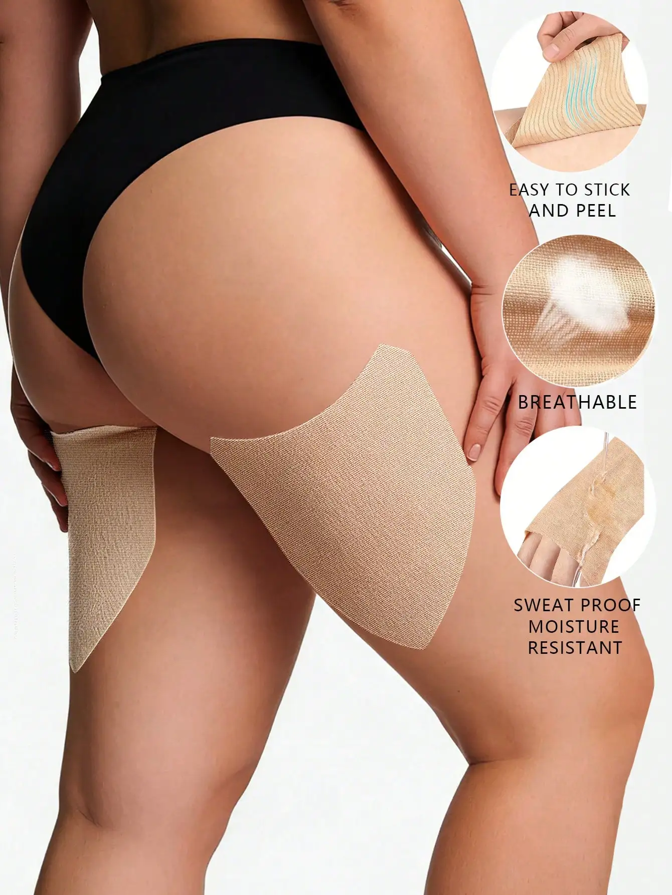 6PCS Plus Size Anti Chafing Thigh Bands Disposable High Elastic Leg Shaper Anti-Chafing Thigh Protectors For Daily Running