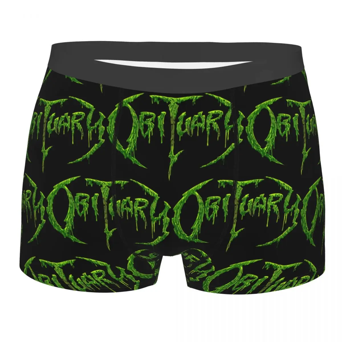 Boxer Underpants Shorts Obituary Death Metal Rock Band Music Panties Men's Ventilate Underwear for Homme Man Boyfriend Gifts