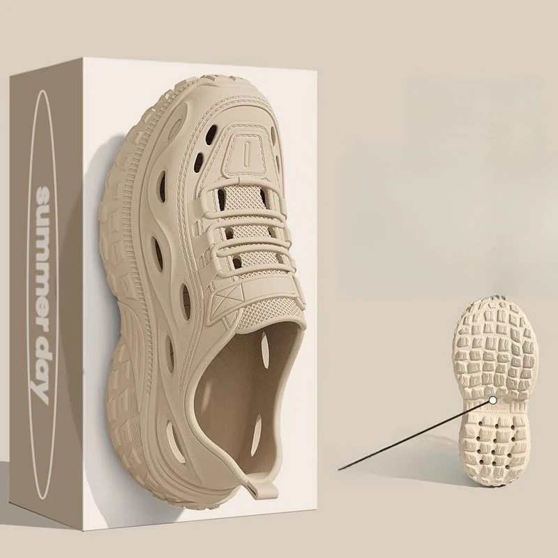 

Летние спортивные шлепанцы в стиле Yeezy 2025 года, мужские и женские сандалии с облачной подушкой, нескользящая толстая подошва для пляжа и пешего туризма